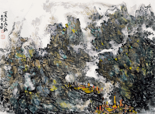 夏末尼小镇-35×46cm-2019年-程大利