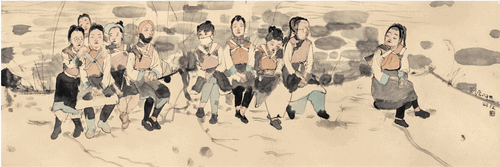 纳西姑娘-60×170cm-2020年-刘庆和