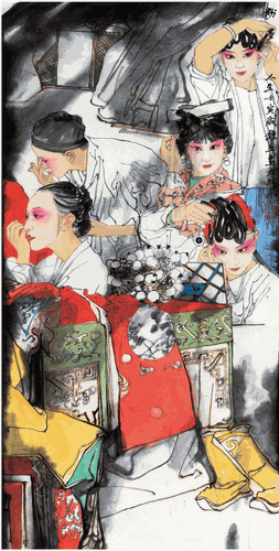 粉墨人生-136×68cm--王颖生
