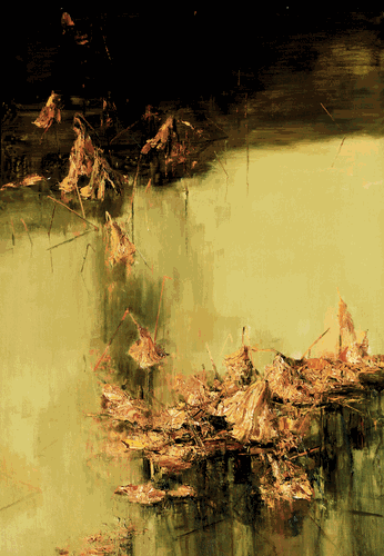 荷（油画）-120×80cm-2016年-白羽平