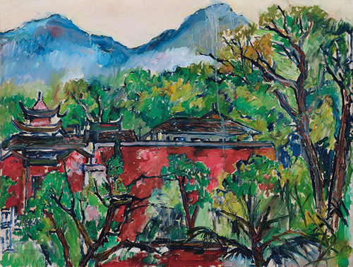 刘海粟 福州鼓山 1982 年 布面 油画 76×100 cm    5