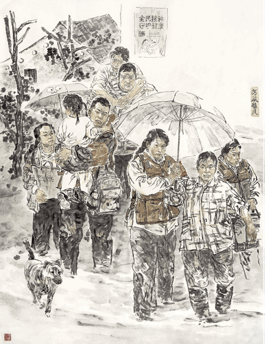 时代楷模孙丽美--防汛移民186×144cm-郭东健、林锦春-合作