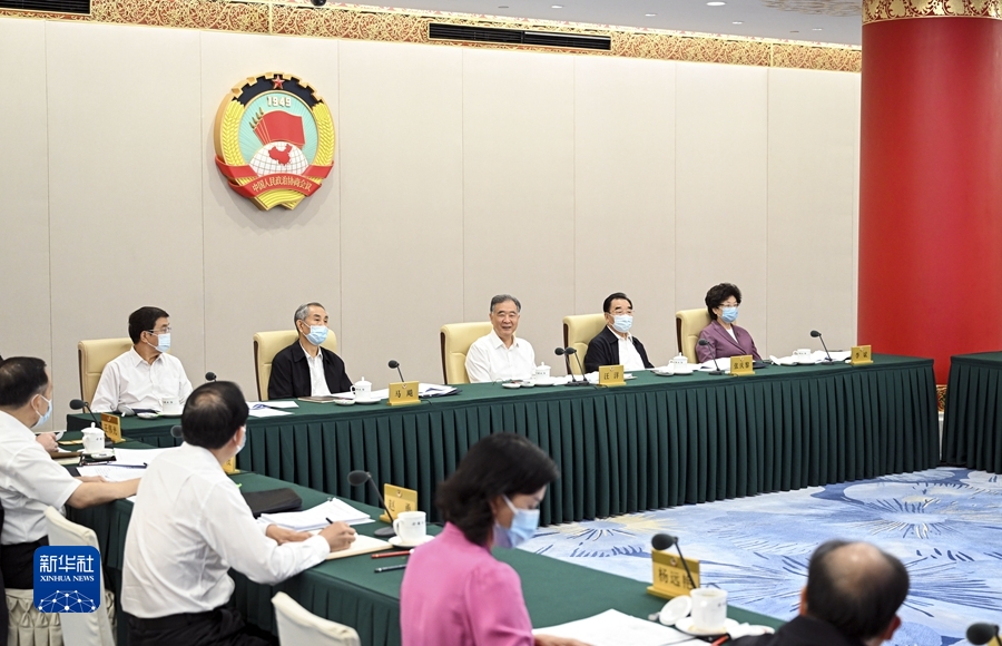 8月31日，十三届全国政协第65次双周协商座谈会在北京召开。中共中央政治局常委、全国政协主席汪洋主持会议。 新华社记者 殷博古 摄