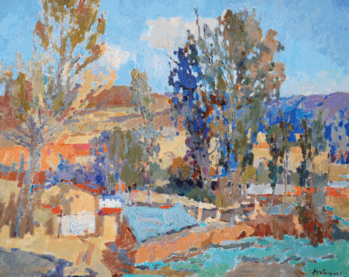 夏树苍翠之二（油画）100×80cm-2021年-于向志