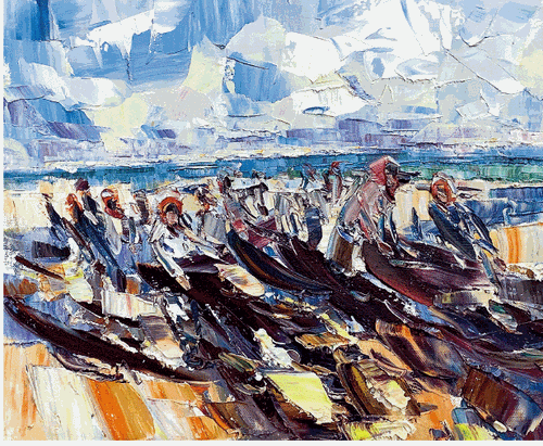 海带女系列之二（油画）60×100cm-2021年-吴晓林