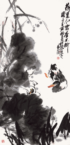 荷叶似云香不断136×68cm-2022年-王辰光