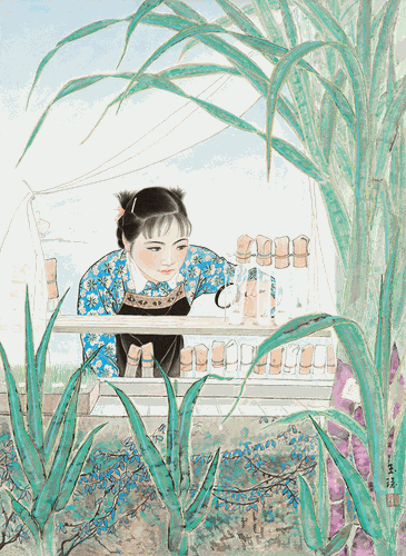 晨-露-90×66cm-1972年-王玉珏