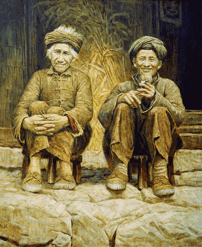 山里的阳光（油画）145×121cm-1991年-黄文波