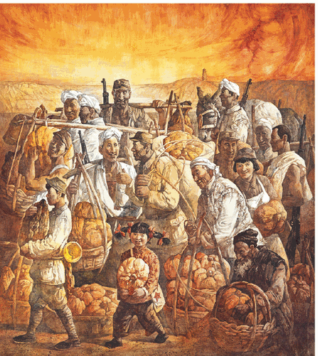 金色的记忆-担担南瓜香（粉彩画）160×150cm 2012年孙 黎