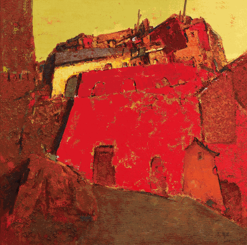 红色记忆NO.9（油画）150×150cm--吴有才