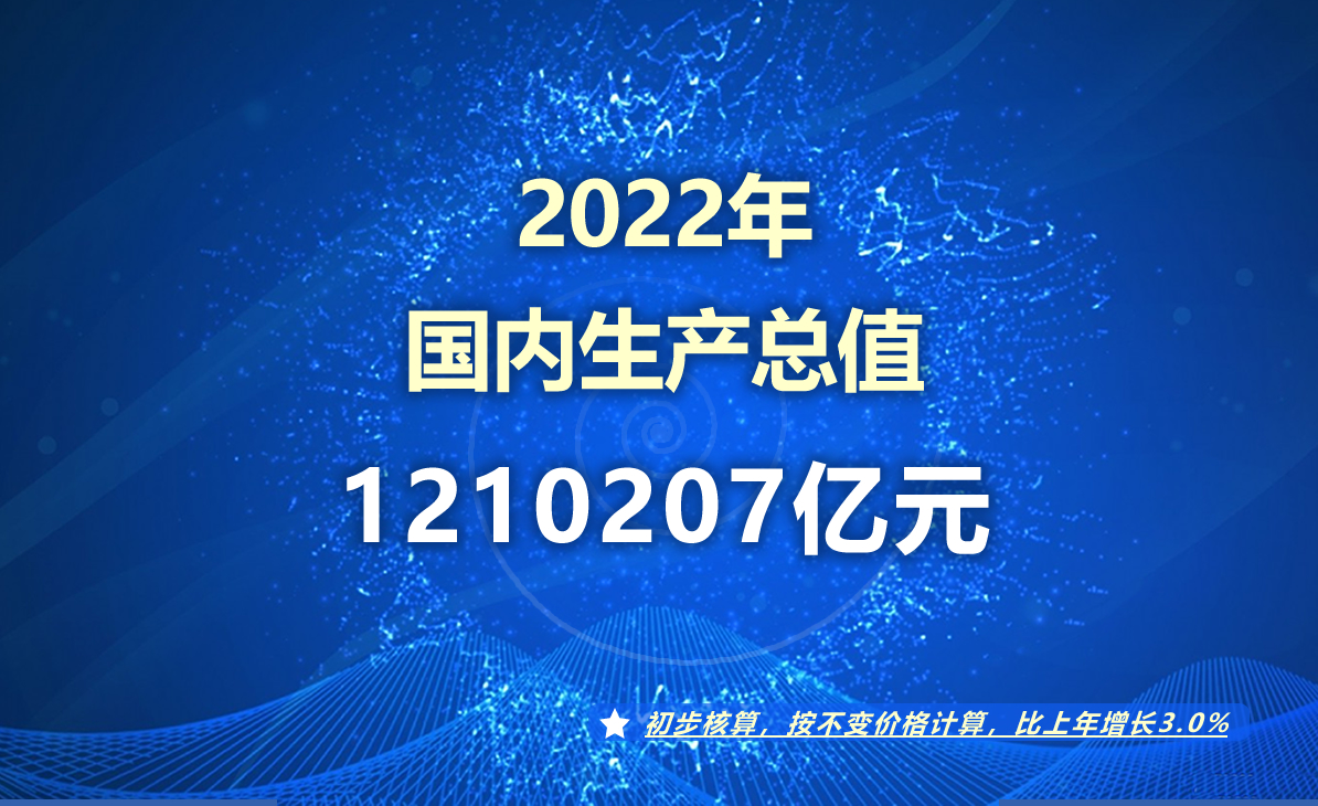 2022年我国国内生产总值（GDP）1210207亿元