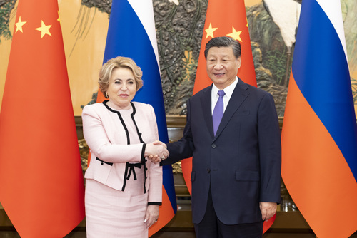 （时政）习近平会见俄罗斯联邦委员会主席马(2586856)-20230710203301