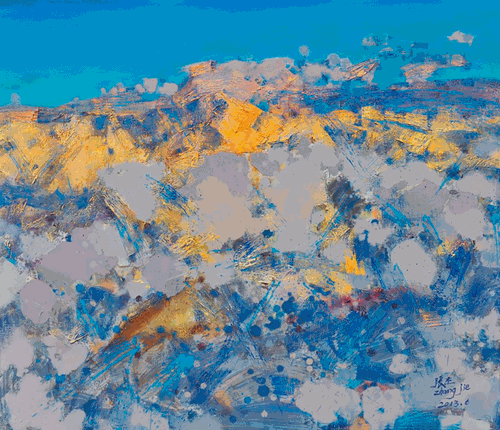 乍现之一（油画）150×130cm-2013年-张-杰