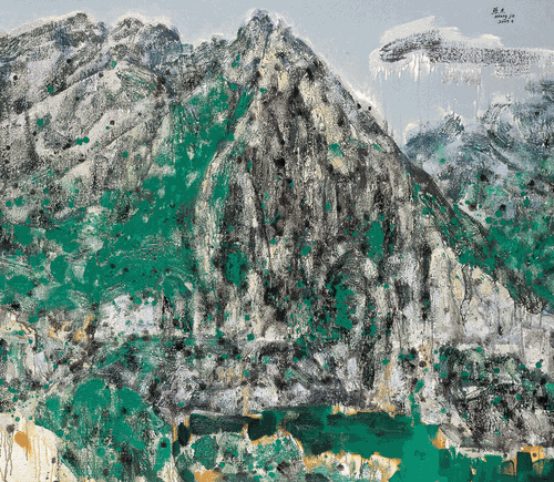 绿色印记之四（油画）150×130cm--张-杰