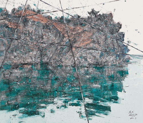 被切割的风景之二（油画）150×130cm-2011年-张-杰
