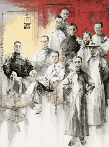 南渡北归（国画）180×160cm-杨晓刚
