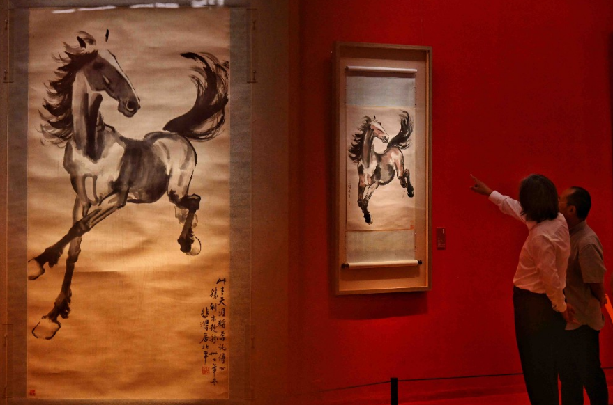 “奔腾的精神——徐悲鸿中国画展”中国美术馆开展