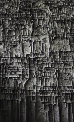 纸浆作品《对话》（局部），魏二强