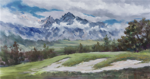 「真作」作者不明　風景画　油彩画　額装　サイン有り　SM号 真作」作者不明 風景画 油彩画 額装 サイン有り SM号 - メルカリ