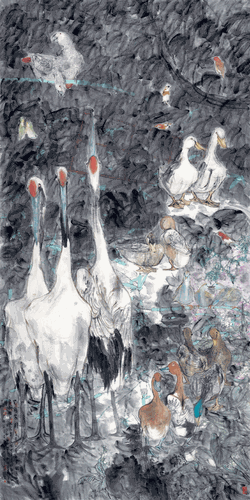 美好家园（国画）124×248cm-2023年-姚大伍