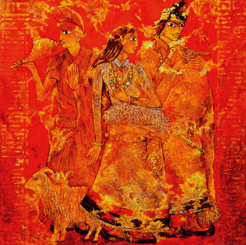 天长地久（油画）150×150cm-1989年-徐-里-中国美术馆收藏