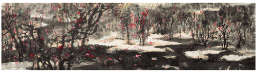 温榆河畔（国画）47×176cm-2020年-买鸿钧