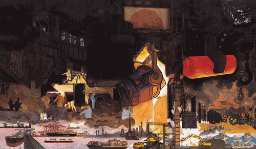 宝钢建设（国画）555×323cm-2021年-焦-洋