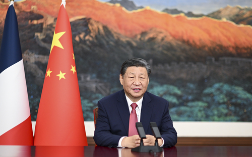 习近平向中法建交60周年招待会发表视频致(3769018)-20240130225810
