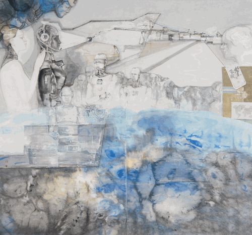 互联网时代（国画）180×194cm-2022年-孙春龙