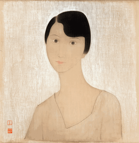 小菲1（纸本重彩）53x51cm-2020年-王海滨