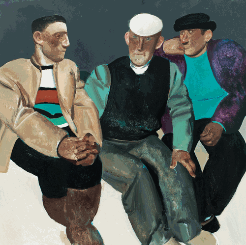 沉默的人之七（油画）100×100cm-2019年-赵培智