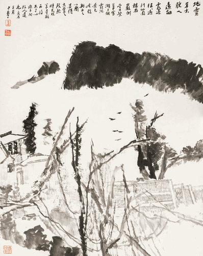 烟霞洞（国画）2000年-童中焘