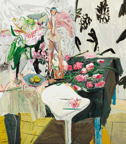 花儿明年还是一样的开（油画）140×160cm-2015年-闫-平