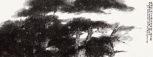 天风松声（国画）-马锋辉