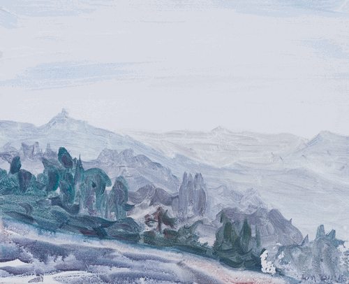 紫气（油画）40×50cm-2021年-林-茂