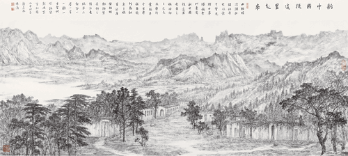 新中国从这里走来（国画）170×365cm--董希源