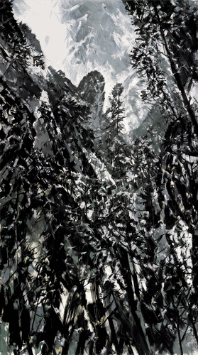 重-山（油画）198×112cm-2023年-许-江