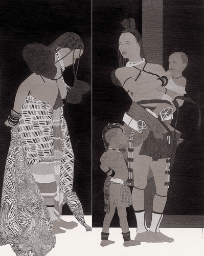 今日非洲之二（国画）239×192cm-2019年-詹-勇