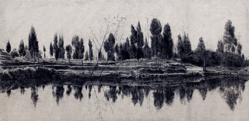 那-时（油画）120×240cm-2017年-林-茂