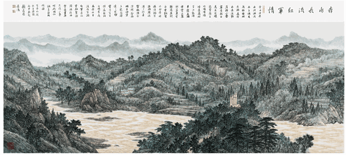 赤水长流红军情170×365cm--董希源