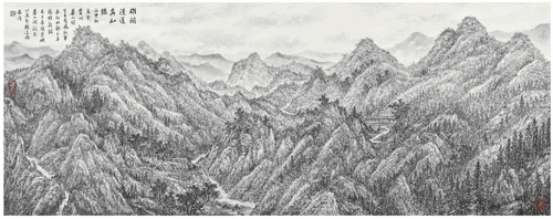 雄关漫道真如铁150×365cm--董希源