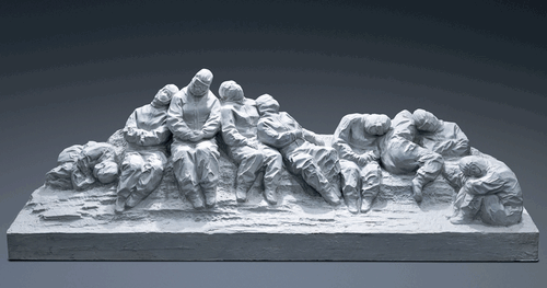 白天黑夜（铜雕）180×50×60cm-2020年-许鸿飞