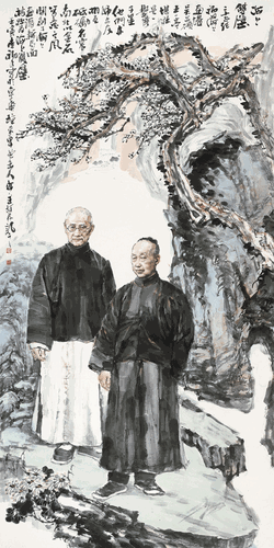 海上双璧（国画）125×245cm-2022年-王-珂