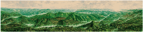 千山奔海图（油画）400×1800cm-2022年-许江-孔凡博-赵军--合作