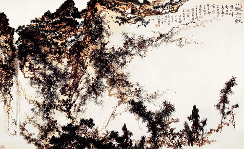 小龙湫一截（国画）162×260cm-1960年-潘天寿-潘天寿纪念馆藏