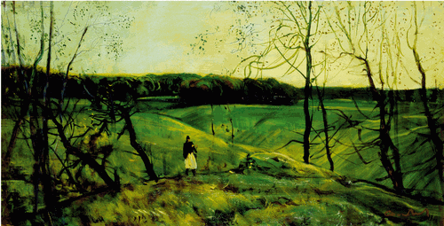克拉斯帕里风景（油画）40×80cm-1974年-（俄）安·梅尔尼科夫-杭州鹤云轩美术馆藏