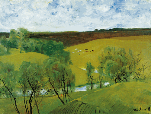 风-景（油画）48×63cm-1978年-(俄）安·梅尔尼科夫-华茂艺术教育博物馆藏