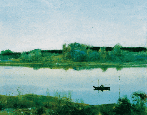 晨（油画）39×50cm-1988年-（俄）安·梅尔尼科夫