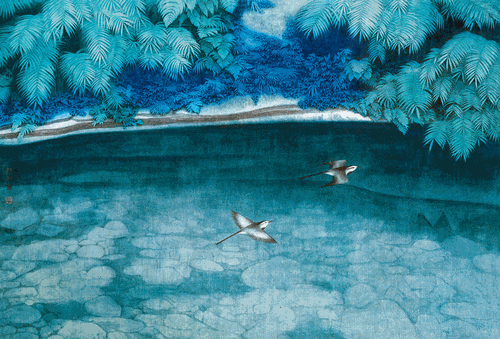 湘-溪（国画）150×110cm-1989年-胡-勃