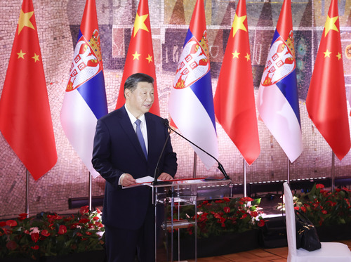 习近平出席塞尔维亚总统武契奇举行的欢迎宴(4496576)-20240509000206